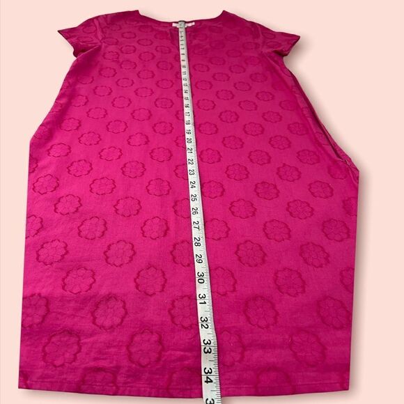 Vineyard Vines Hot Pink Magenta 100% Cotton Shift Dress Size 0 XS - Picture 4 of 6